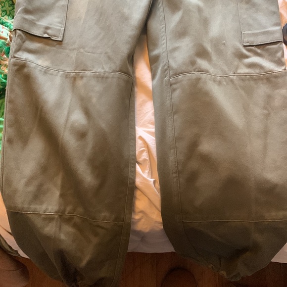 vintage army cropped jogger fatigue cargo pants bleach distressing - Picture 9 of 15